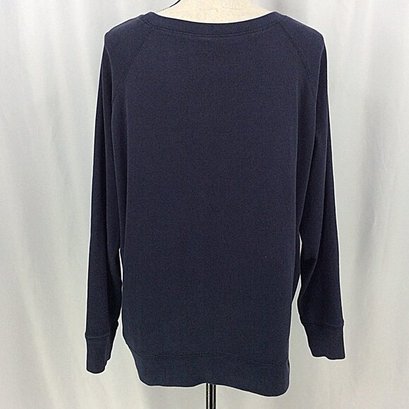 Eddie Bauer Legend Wash Sweatshirt Top Womens Size 2XL Navy Blue Aztec Western - Picture 3 of 9